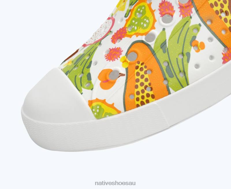 Footwear Native Shoes Jefferson Sugarlite Print Shell White/ Dazzle Tropic Fruits Men 4DD056
