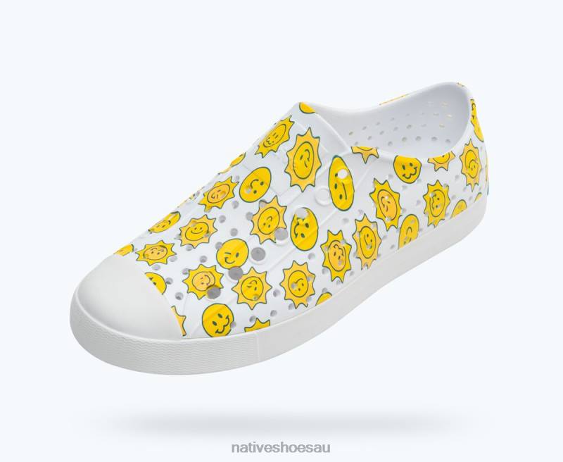 Footwear Native Shoes Jefferson Sugarlite Print Shell White/ Raincoat Sunsmile Men 4DD022