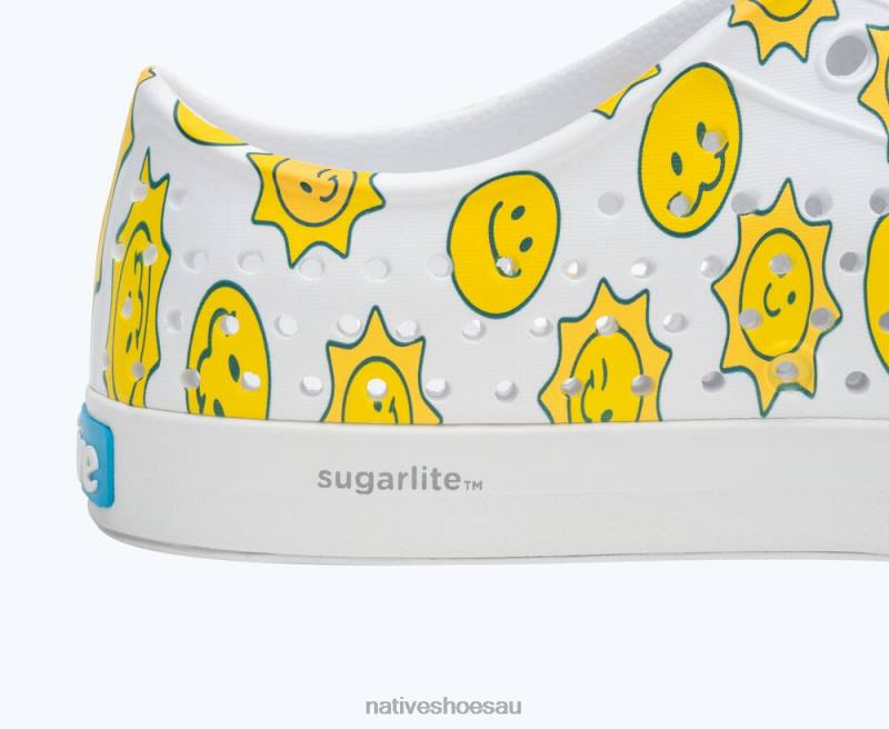Footwear Native Shoes Jefferson Sugarlite Print Shell White/ Raincoat Sunsmile Men 4DD022