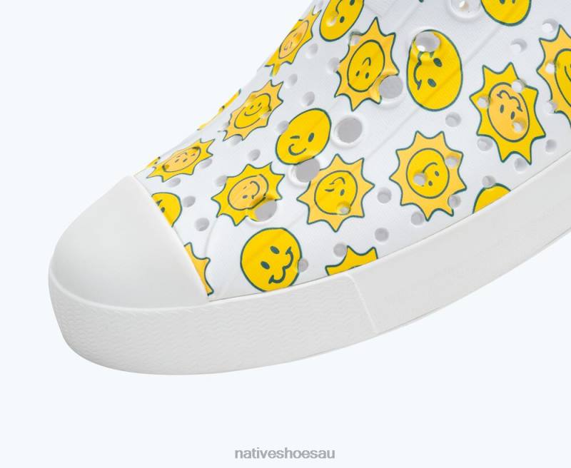 Footwear Native Shoes Jefferson Sugarlite Print Shell White/ Raincoat Sunsmile Men 4DD022