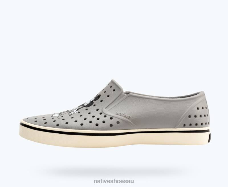 Footwear Native Shoes Miles Disney Print Pigeon Grey/ Bone White/ Previntage Mickey Men 4DD069