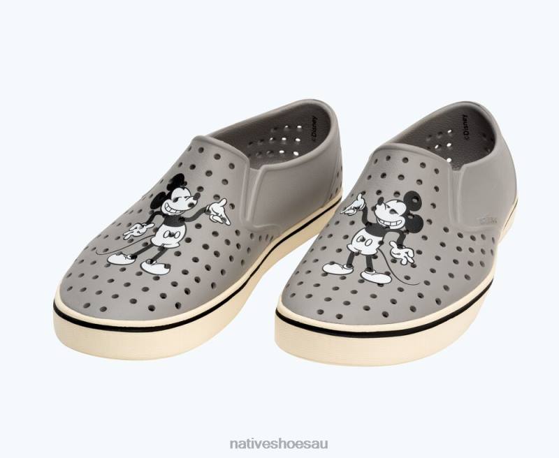 Footwear Native Shoes Miles Disney Print Pigeon Grey/ Bone White/ Previntage Mickey Men 4DD069