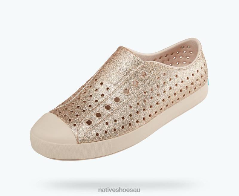 Footwear Native Shoes Jefferson Bling Rock Salt Bling/ Rock Salt Pink Women 4DD077