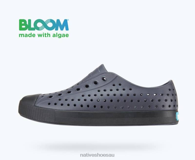 Footwear Native Shoes Jefferson Bloom Onyx/ Ferrous Black/ Jiffy Speckles Women 4DD076 - Click Image to Close